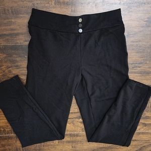 Black Trouser-like Stretch Pants